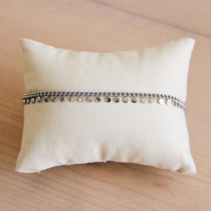 Bazou Steel chain bracelet with coins – silver – SA833