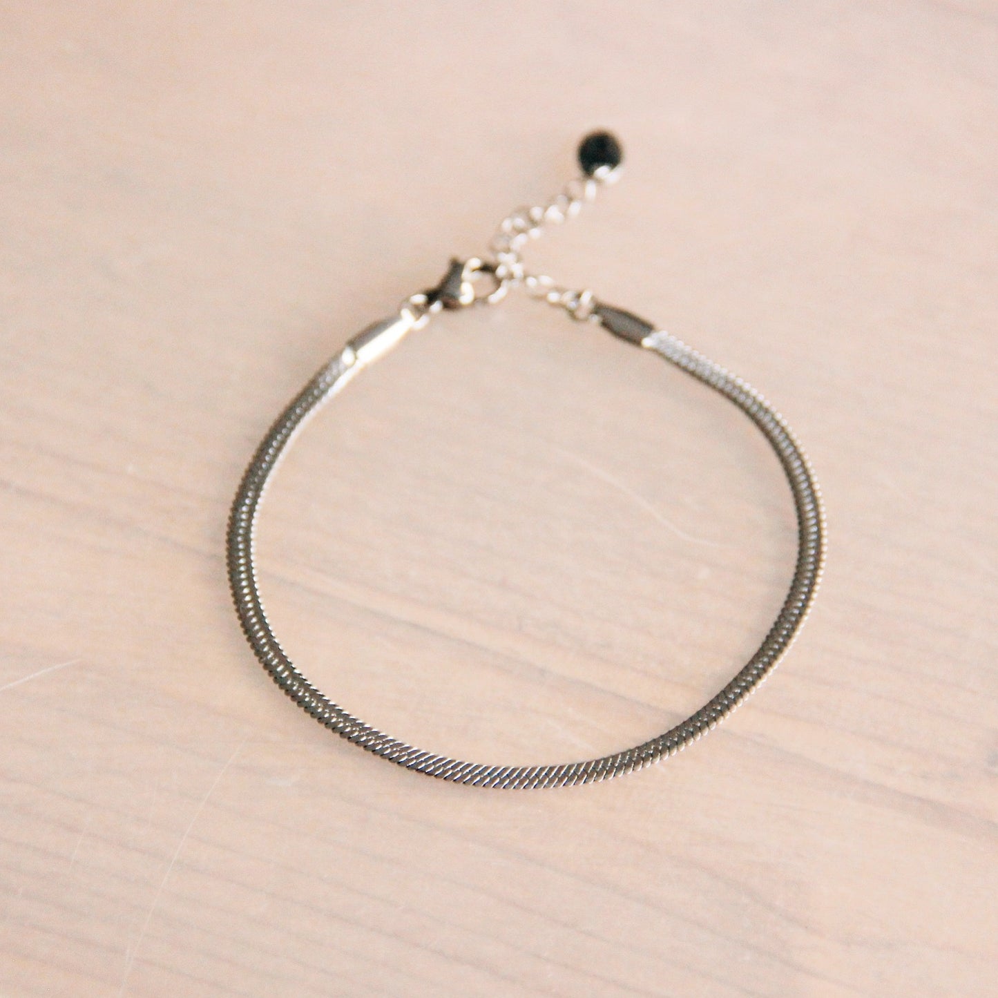 Bazou Steel bracelet “flat snake” – silver – SA814