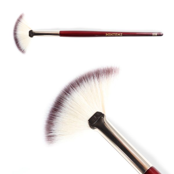 Burgundy Red Fan brush(518)